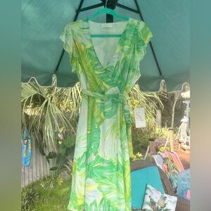 Sunny Leigh Leafy Green Midi Dress